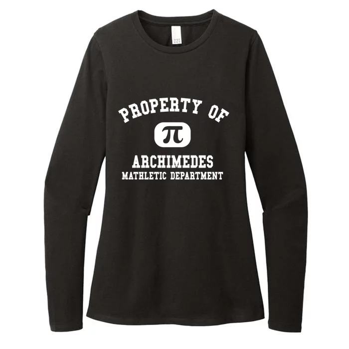 Property Of Archimedes Gift Mathletic Departt Funny Gift Womens CVC Long Sleeve Shirt