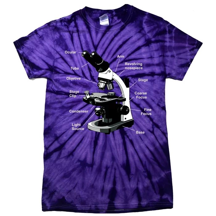 Parts Of A Microscope Tie-Dye T-Shirt