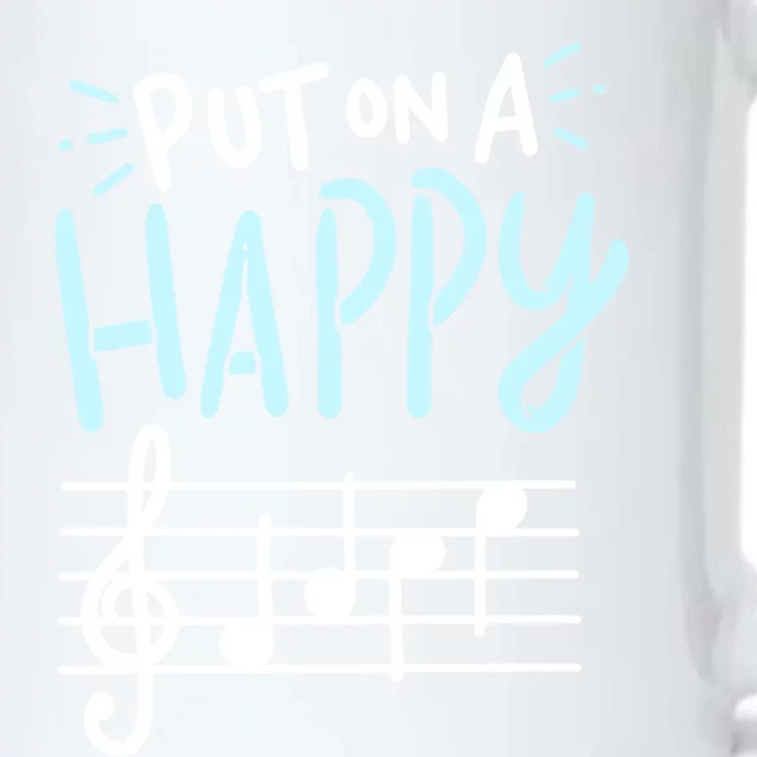 Put On A Happy Face Music Cute Gift Funny Music Teacher Cool Gift Black Color Changing Mug