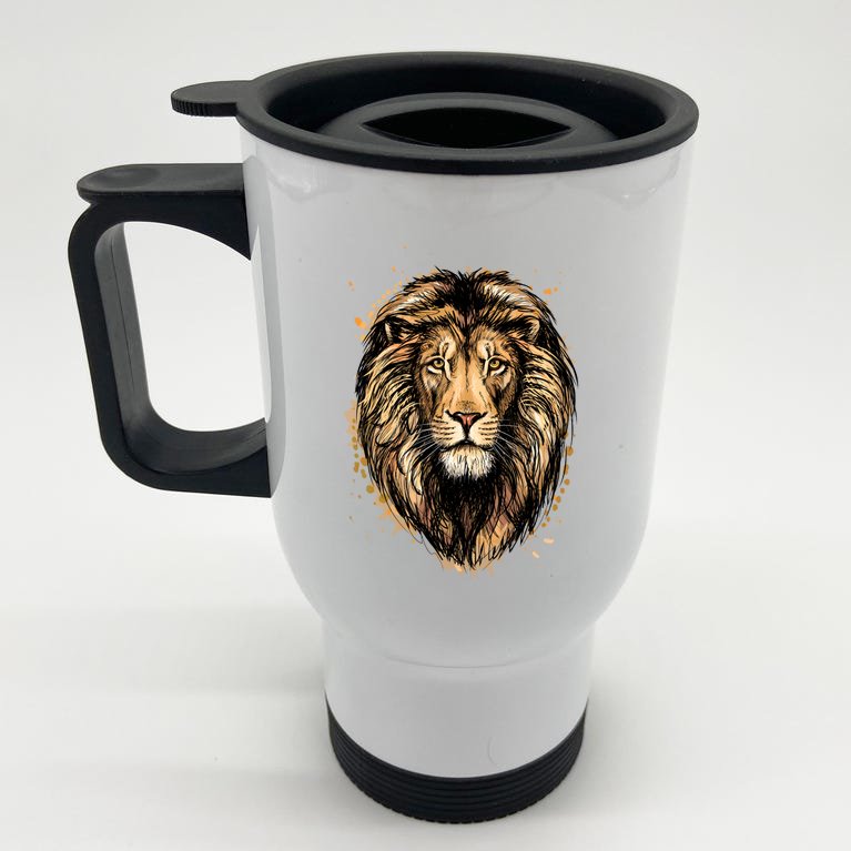 Portrait Of A Lion Stainless Steel Travel Mug