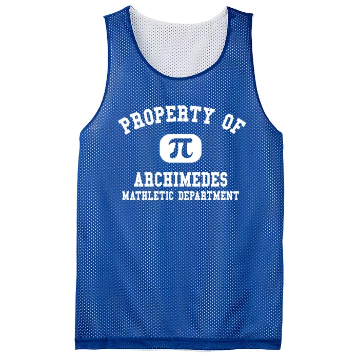 Property Of Archimedes Gift Mathletic Departt Gift Mesh Reversible Basketball Jersey Tank