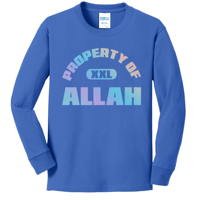 Property Of Allah Islam Muslim Ramadan Kareem Mubarak Mosque Gift Kids Long Sleeve Shirt