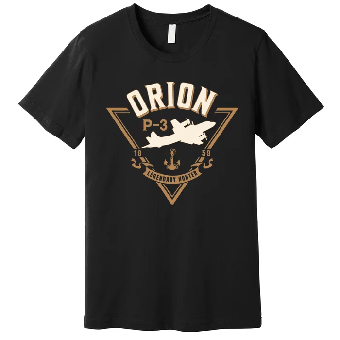 P3 Orion Antisubmarine Warfare Naval Patrol Aircraft Premium T-Shirt