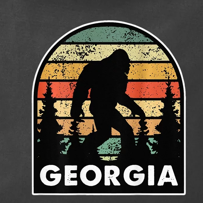 Printed on Back Georgia and a Bigfoot or a Sasquatch Zip Tote Bag