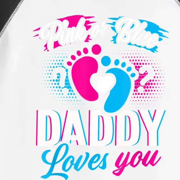 Pink Or Blue Daddy Loves You Shirt Gender Reveal Baby Gift Toddler Fine Jersey T-Shirt