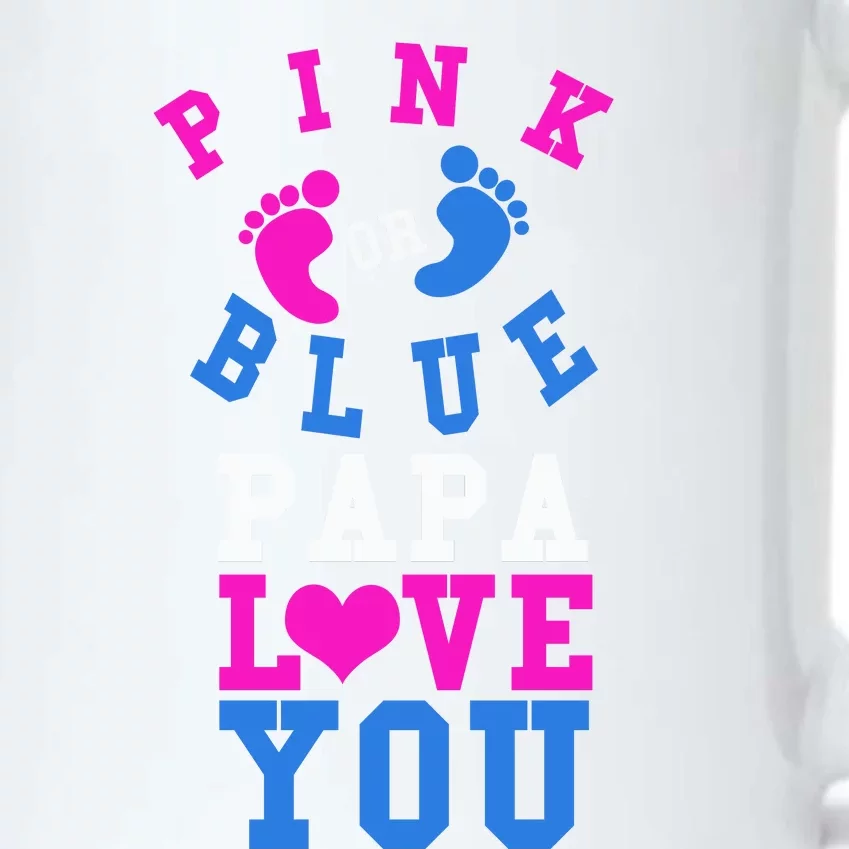 Pink Or Blue Papa Loves You Gift Gender Reveal Great Gift Black Color Changing Mug