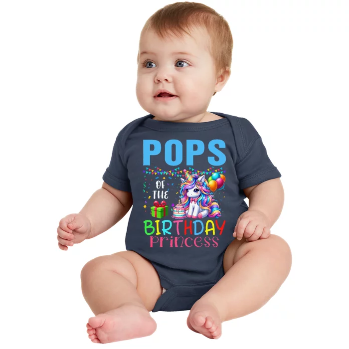 Pops Of Birthday Cute Princess Costume Unicorn Colorful Baby Bodysuit