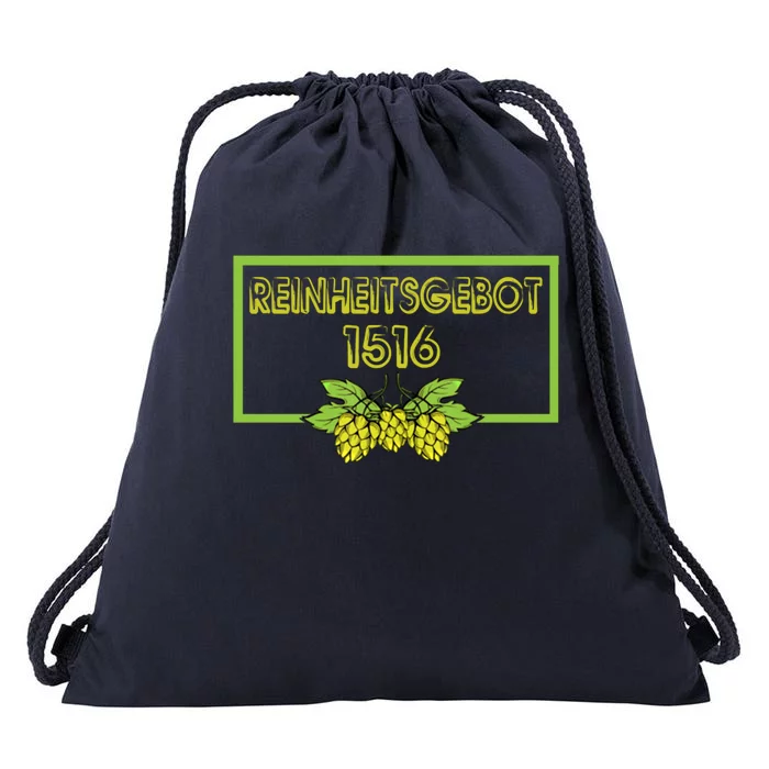 Purity Offer Beer Brewer Malt Hops Yeast Water Meaningful Gift Drawstring Bag