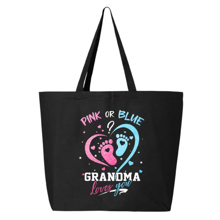 Pink Or Blue Grandma Loves You Gender Reveal Baby Gifts Mom 25L Jumbo Tote