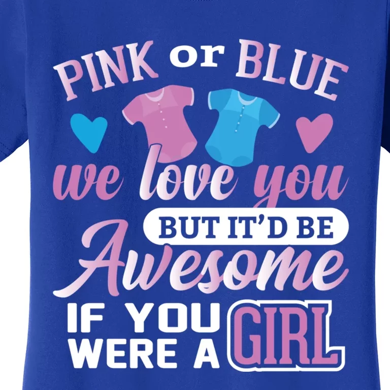 Pink Or Blue We Love You Gender Reveal Cute Gift Women's T-Shirt