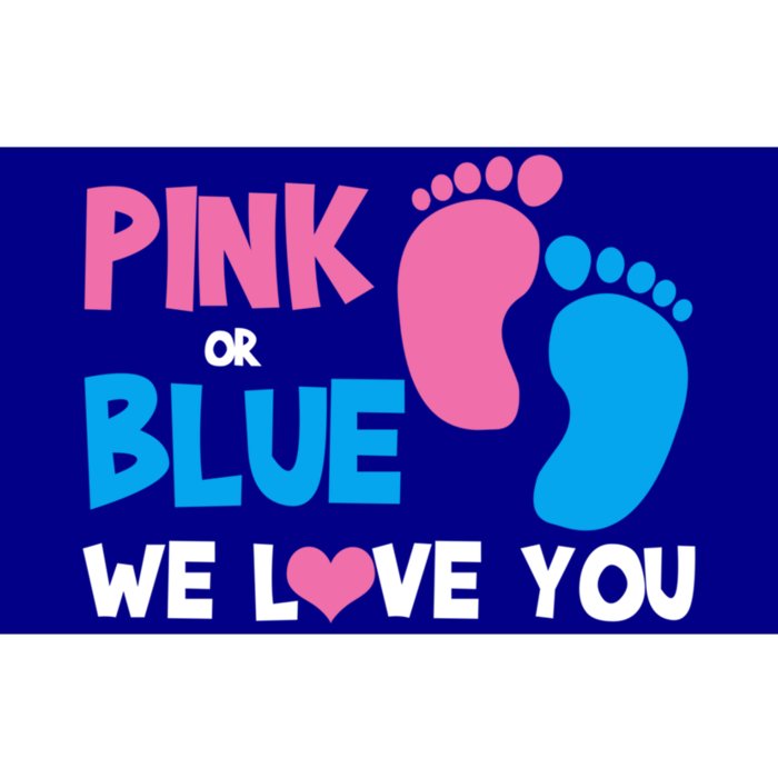 Pink Or Blue We Love You Gender Reveal Gift Bumper Sticker