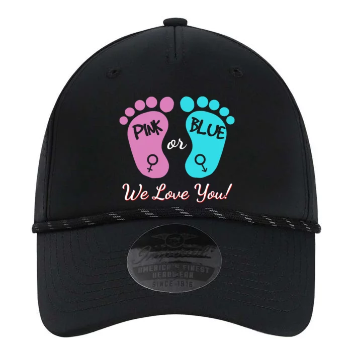 Pink Or Blue We Love You Gender Reveal Great Gift Performance The Dyno Cap