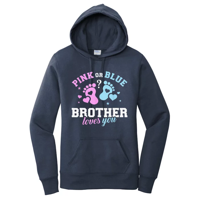 Pink Or Blue Brother Love You Funny Father's Day Women's Pullover Hoodie