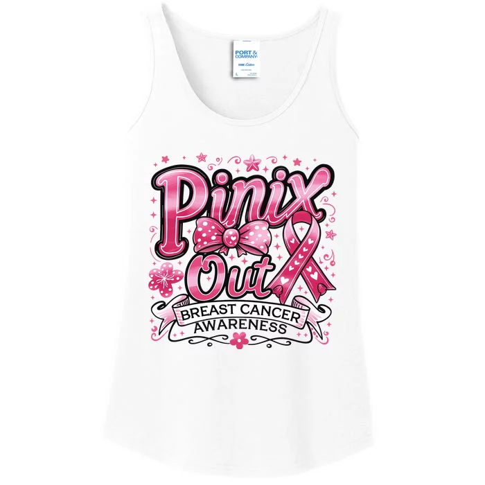 Pinix Out Breast Cancer Awareness Month Ladies Essential Tank