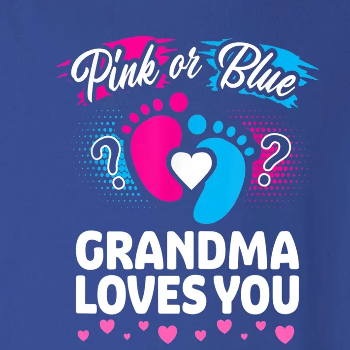 Pink Or Blue Grandma Loves You Gift Gender Reveal Cool Gift Toddler Long Sleeve Shirt