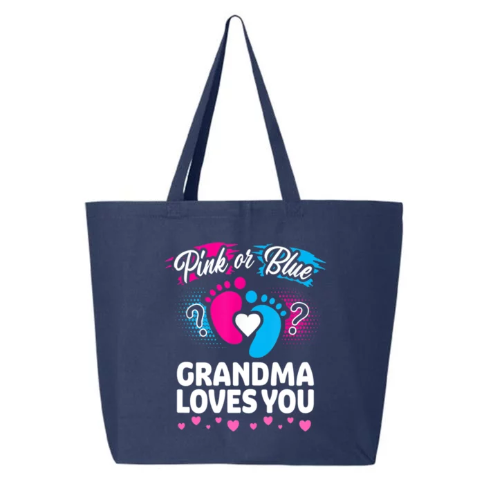 Pink Or Blue Grandma Loves You Gift Gender Reveal Cool Gift 25L Jumbo Tote