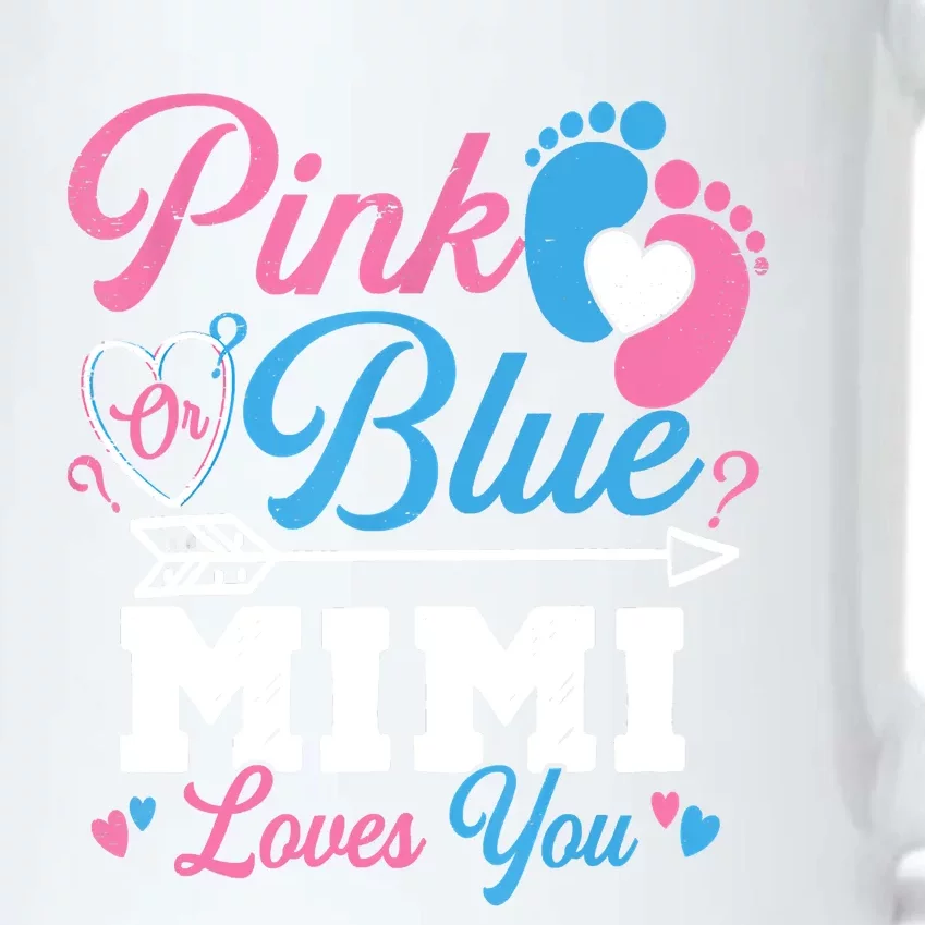 Pink Or Blue Mimi Loves You Gender Reveal Baby Party Black Color Changing Mug