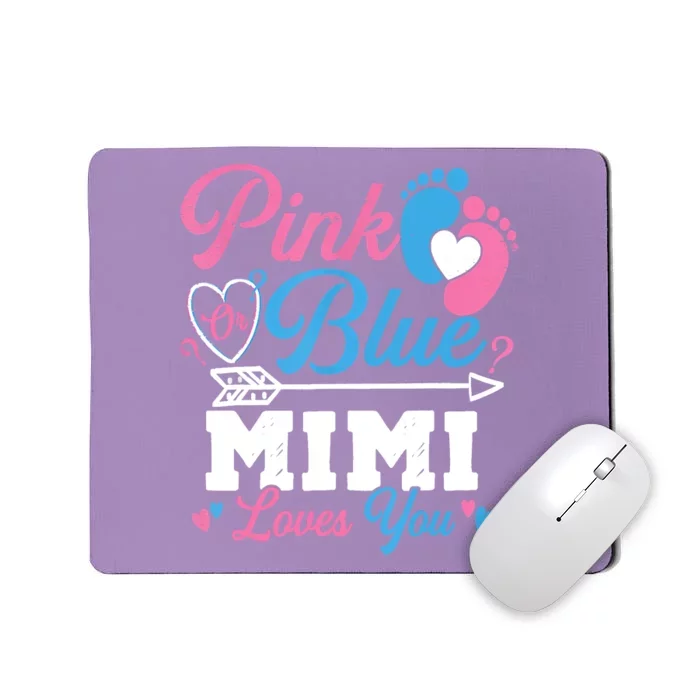 Pink Or Blue Mimi Loves You Gender Reveal Baby Party Mousepad