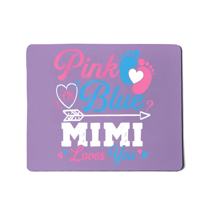 Pink Or Blue Mimi Loves You Gender Reveal Baby Party Mousepad