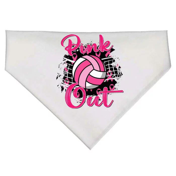 P.I.N.K. Out Breast Cancer Awareness Volleyball USA-Made Doggie Bandana