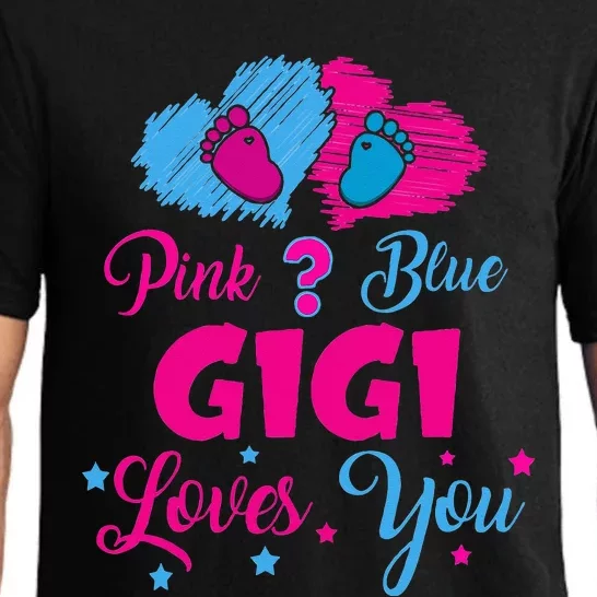 Pink Or Blue Gigi Loves You Gender Reveal Gigi Outfit Pajama Set