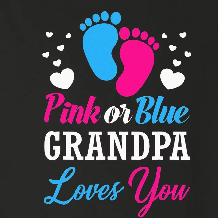 Pink Or Blue Grandpa Loves You Baby Gender Reveal Toddler Long Sleeve Shirt