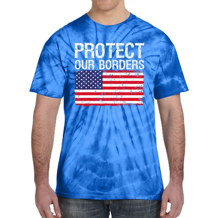 Protect Our Borders Law Enforcement Legal Immigration Tie-Dye T-Shirt