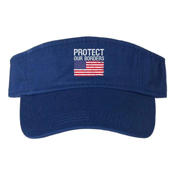 Protect Our Borders Law Enforcement Legal Immigration Valucap Bio-Washed Visor