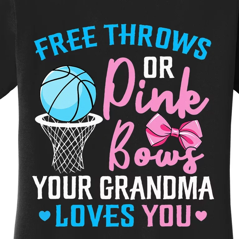 Pink or Blue Grandma Loves You Gender Reveal Mommy Women's T-Shirt