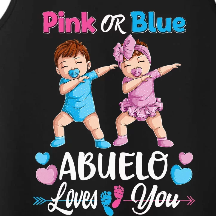 Pink Or Blue Abuelo Loves You Baby Gender Reveal Party Performance Tank