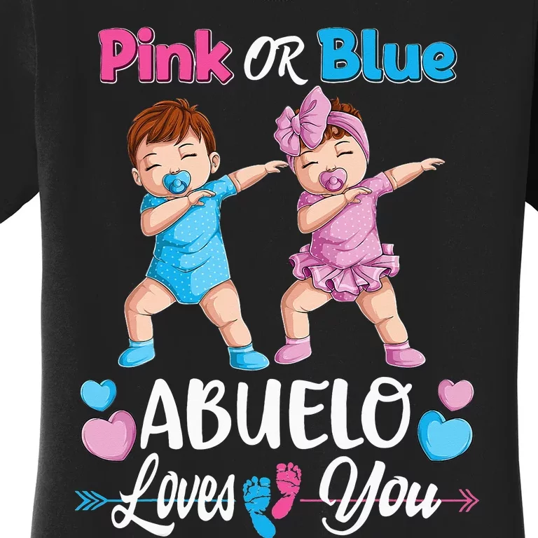 Pink Or Blue Abuelo Loves You Baby Gender Reveal Party Women's T-Shirt