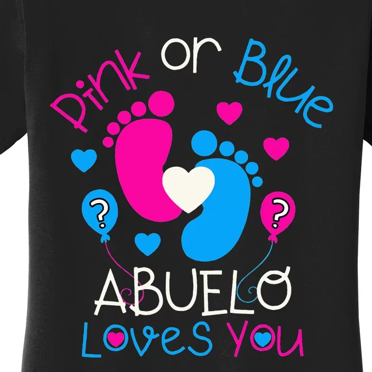 Pink Or Blue Abuelo Loves You Baby Gender Reveal Party Women's T-Shirt