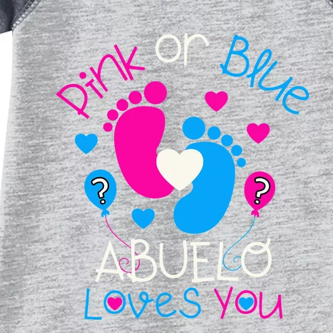 Pink Or Blue Abuelo Loves You Baby Gender Reveal Party Infant Baby Jersey Bodysuit