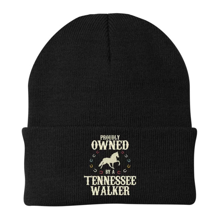 Proudly Owned By A Horse Father Mother Knit Cap Winter Beanie