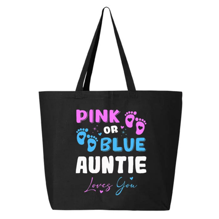 Pink or Blue Auntie Loves You Baby Gender Reveal Aunt 25L Jumbo Tote