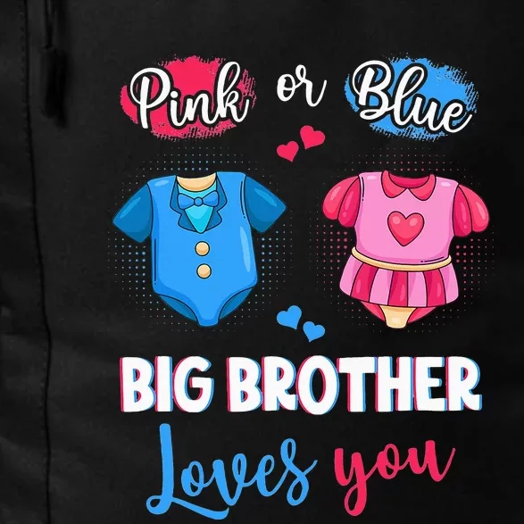 Pink Or Blue Big Brother Loves You Pregnancy Gender Reveal Daily Commute Backpack