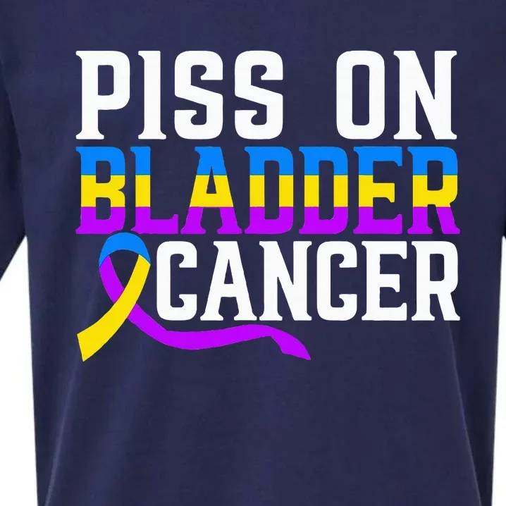 Piss On Bladder Cancer Warrior Bladder Cancer Awareness Sueded Cloud Jersey T-Shirt