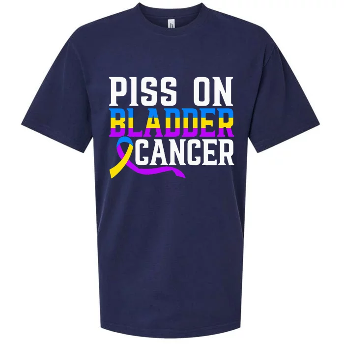 Piss On Bladder Cancer Warrior Bladder Cancer Awareness Sueded Cloud Jersey T-Shirt