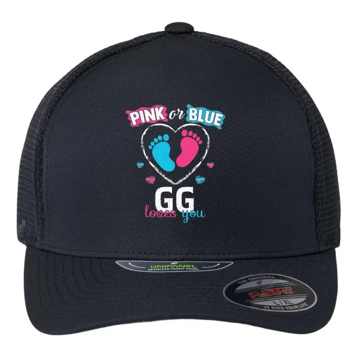 Pink Or Blue GG Loves You Baby Gender Reveal GG Flexfit Unipanel Trucker Cap