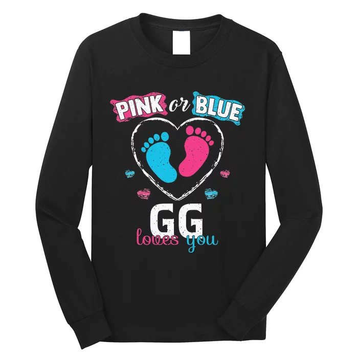 Pink Or Blue GG Loves You Baby Gender Reveal GG Long Sleeve Shirt