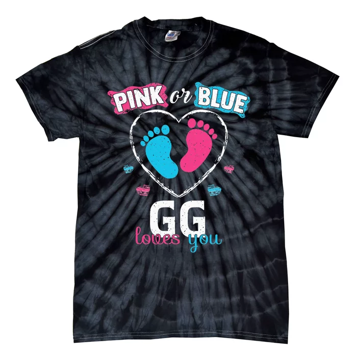 Pink Or Blue GG Loves You Baby Gender Reveal GG Tie-Dye T-Shirt