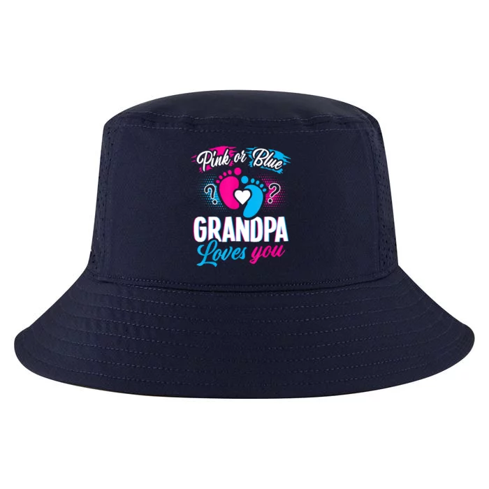 Pink Or Blue Grandpa Loves You Shirt Gender Reveal Baby Cool Comfort Performance Bucket Hat