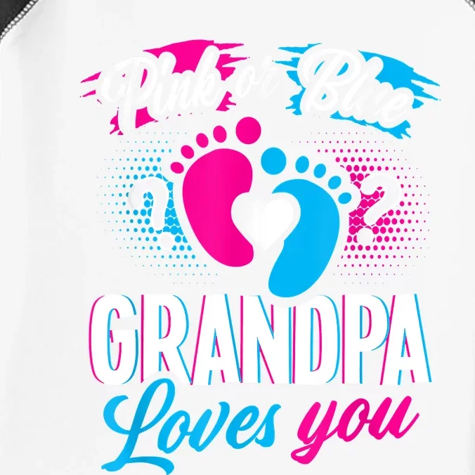 Pink Or Blue Grandpa Loves You Shirt Gender Reveal Baby Infant Baby Jersey Bodysuit