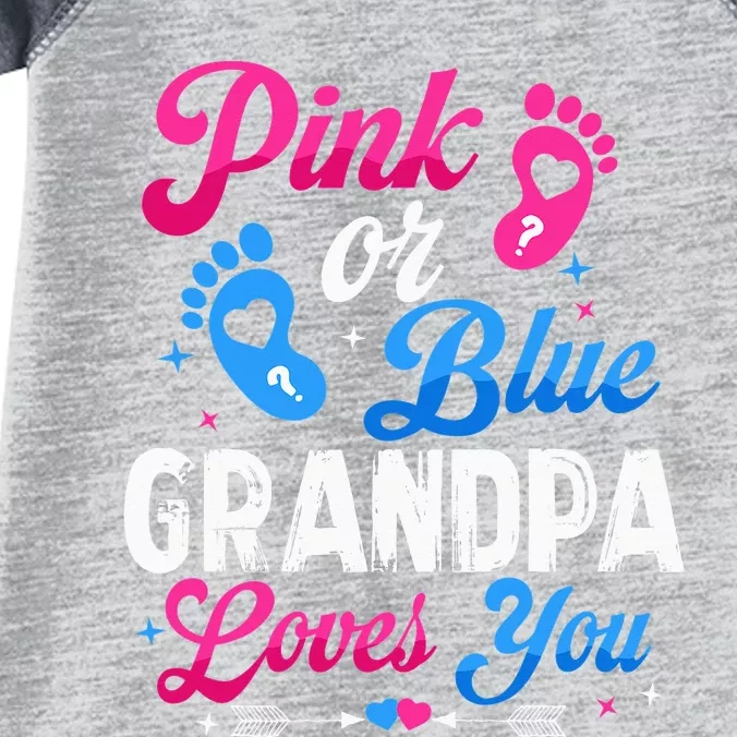 Pink Or Blue Grandpa Loves You Baby Gender Reveal Keeper Infant Baby Jersey Bodysuit