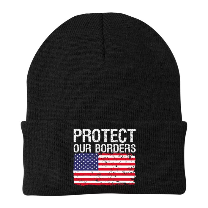 Protect Our Borders Law Enforcement Legal Immigration Knit Cap Winter Beanie