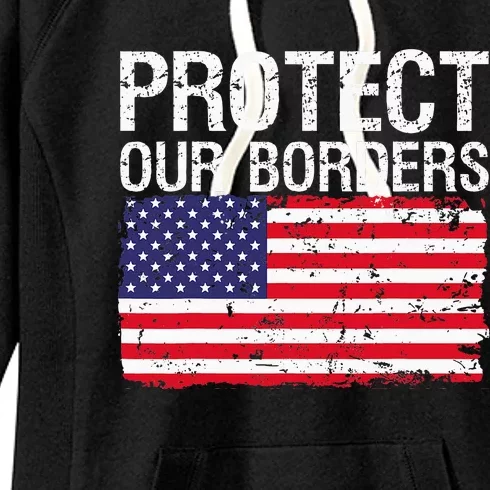 Protect Our Borders Law Enforcement Legal Immigration Women's Fleece Hoodie