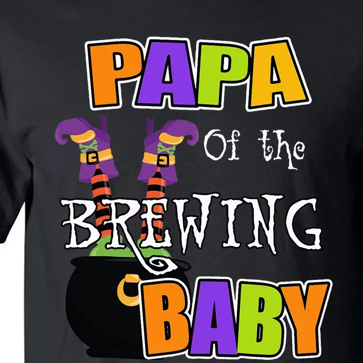 Papa of Brewing Baby Halloween Theme Baby Shower Spooky Tall T-Shirt