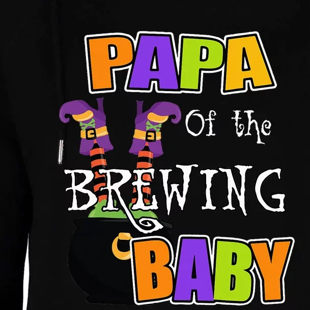 Papa of Brewing Baby Halloween Theme Baby Shower Spooky Womens Funnel Neck Pullover Hood