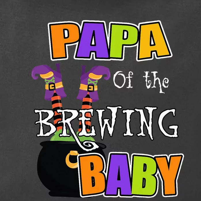 Papa of Brewing Baby Halloween Theme Baby Shower Spooky Zip Tote Bag