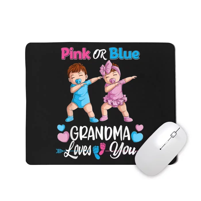 Pink Or Blue Grandma Loves You Baby Gender Reveal Party Mousepad